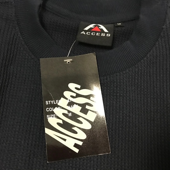 Access Men's Waffle Thermal Pullover Shirt Size M - Picture 2 of 4